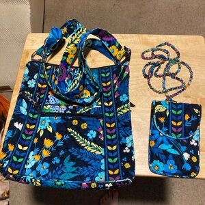 Vintage Vera Bradley Midnight Blues Hipster Bag plus Mini Bag!!!